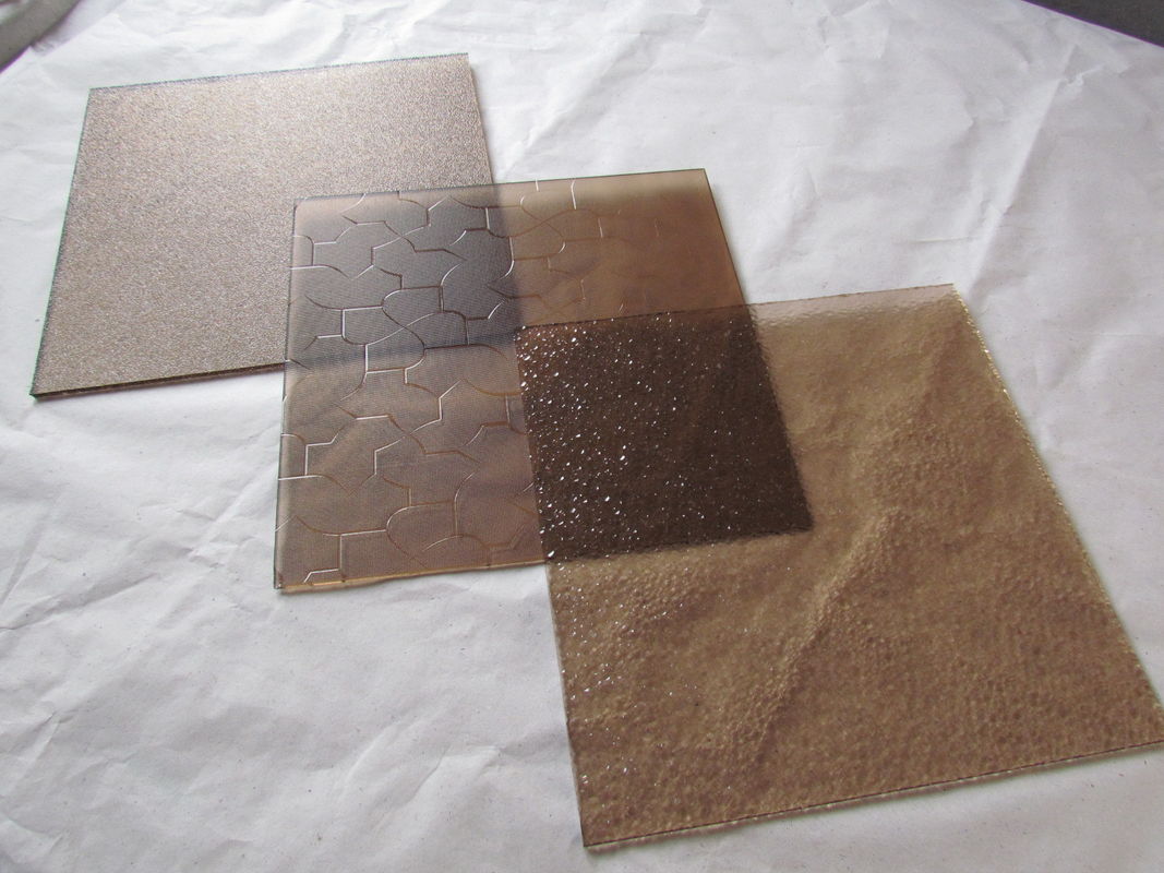 15mm Patterned Tempered Glass Customized Clear Patterned Glass For Building Door Window