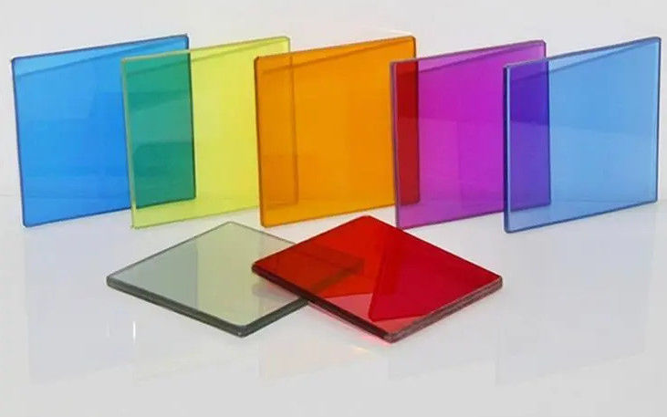 12mm Tinted Tempered Glass Colored With Blue/Yellow/Brown/Green Etc.