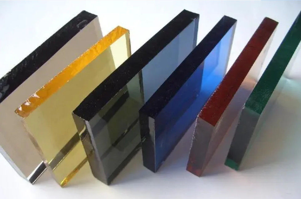 12mm Tinted Tempered Glass Colored With Blue/Yellow/Brown/Green Etc.