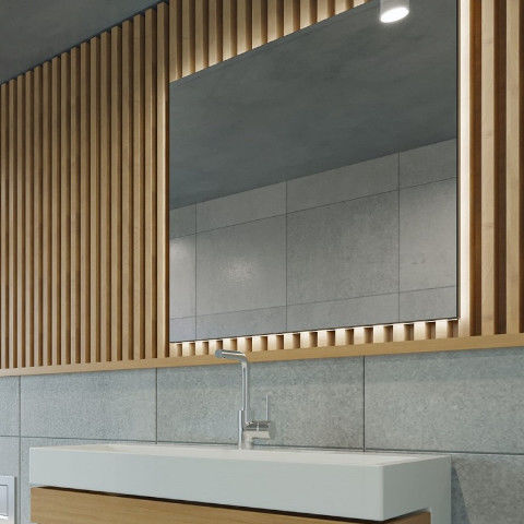 Anti-Fog Anti-Steam Decorative Mirror Glass 800 Mm-2800 Mm High Reflectivity For Bathroom Wall