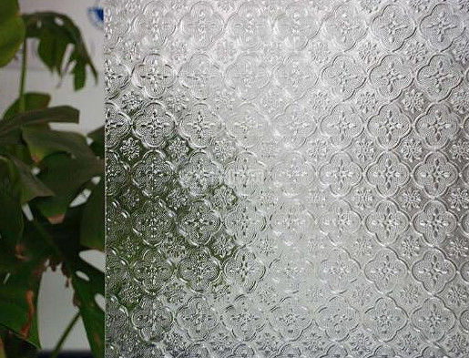 Decorative Patterned Figured Glass With 4mm To 15mm Customized Size For Furniture Building