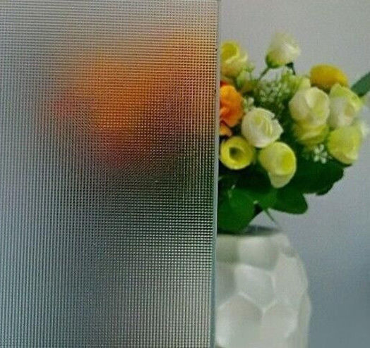 4mm-15mm Customized Size Patterned Glass Various Flower Type Aqualite / Nashiji / Mistlite /Moru /Chinchilla / Nash