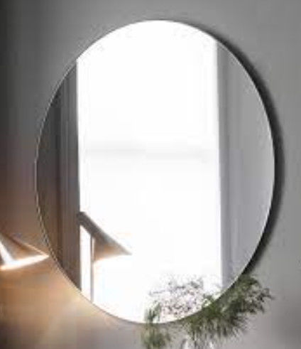 Long Service Life Modern Decorative Wall Mirror Glass with Beveled Edge and Silver Finish