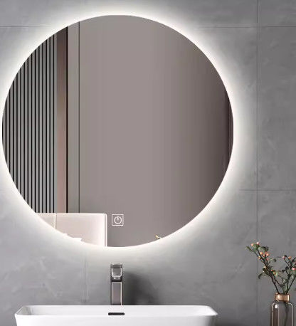 Long Service Life Modern Decorative Wall Mirror Glass with Beveled Edge and Silver Finish