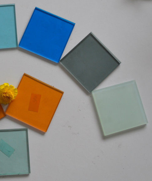 Colored Clear Tinted Float Reflective Tempered Glass in Euro Grey/Bronze/Black/Ford Blue for Stairs/Balustrade