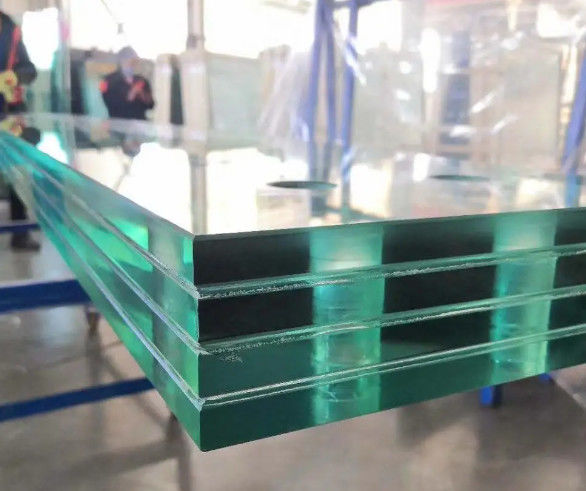 Wholesale 6.38mm~40.28mm PVB Tempered Laminated Glass Custom Size Custom Thickness