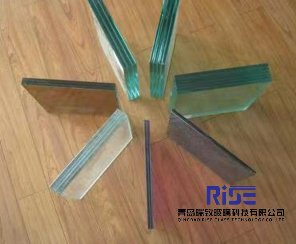 Customizable Clear 6.38-12.38mm Tempered Laminated Safety Glass with Frosted Acid Etched Surface