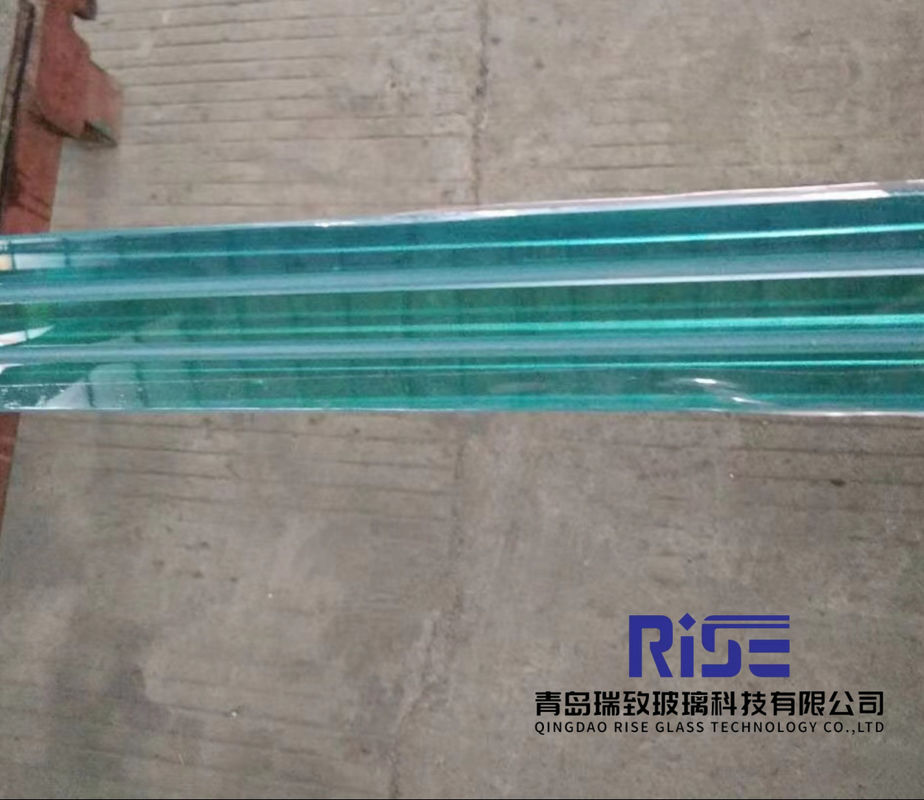 Customizable Clear 6.38-12.38mm Tempered Laminated Safety Glass with Frosted Acid Etched Surface