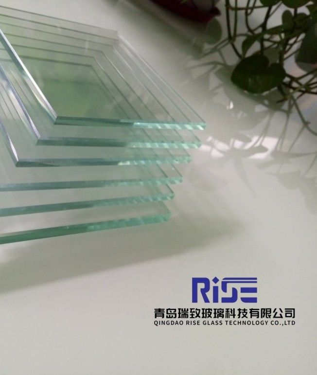Customizable Clear 6.38-12.38mm Tempered Laminated Safety Glass with Frosted Acid Etched Surface