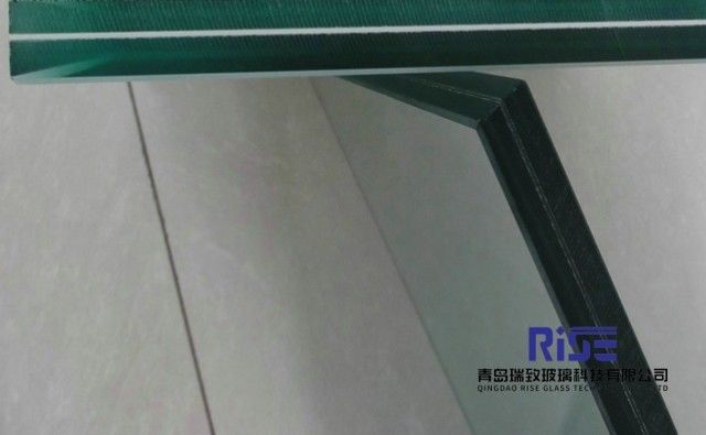 Customizable Clear 6.38-12.38mm Tempered Laminated Safety Glass with Frosted Acid Etched Surface