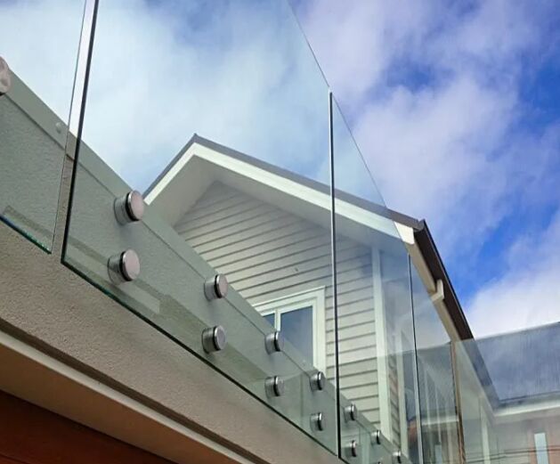 6.76-12.38mm Building Laminated Tempered Decorative Construction Safety Stair Glass